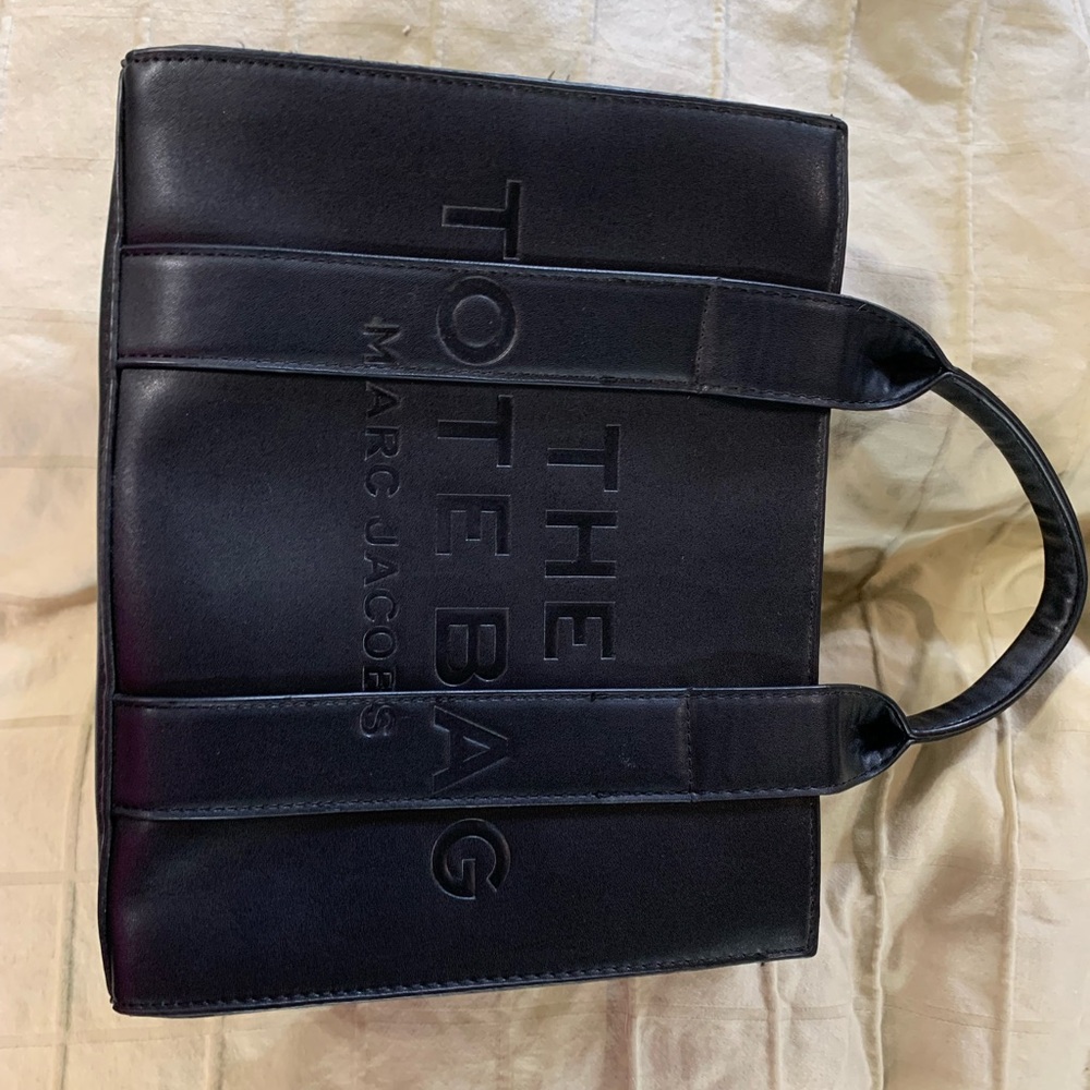 Marc Jacobs Black Structured Tote Bag